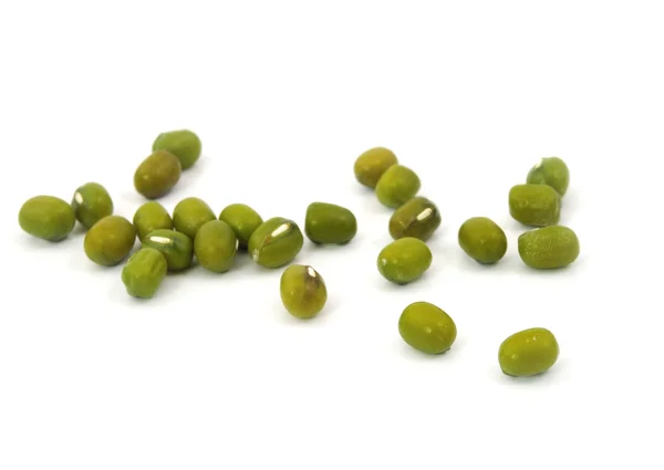 白底绿豆 — 图库照片