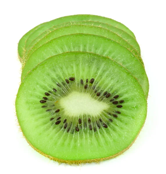 Vacker skiva kiwi isolerad på vit bakgrund — Stockfoto