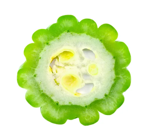 Bitter melons slice on white — Stock Photo, Image