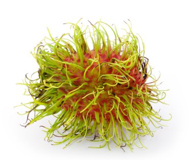 Rambutan tatlı kırmızı kabuk ile bir meyvedir