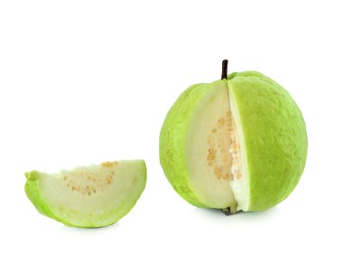 beyaz zemin üzerine guavas