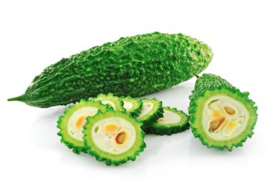 Acı kavun beyaz arkaplanda izole