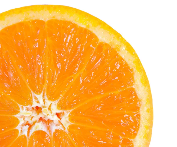 Makro jedzenie kromka kolekcja - pomarańczowy. na białym tle na biały backgrou — Zdjęcie stockowe
