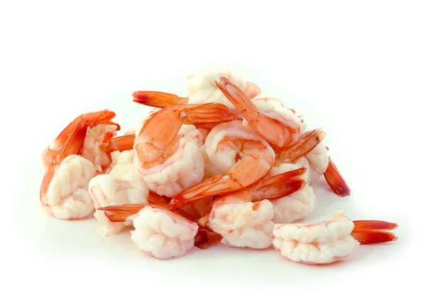 Shrimps on a white background — Stock Photo, Image