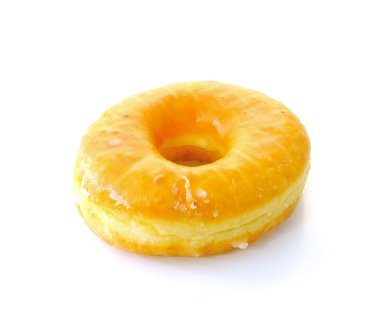 Çörek beyaz arkaplanda izole edildi