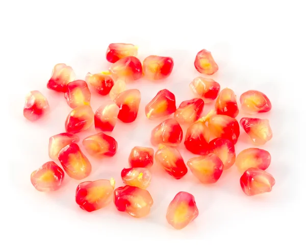Ripe pomegranate fruit isolated on white background cutout — Stock Photo, Image