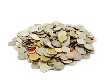 beyaz zemin üzerinde sikke Tay Banyosu