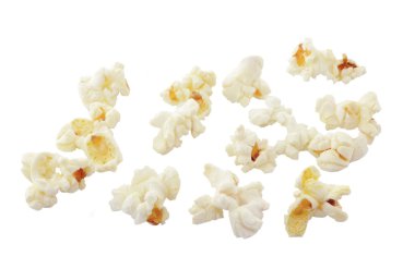 Beyaz arka plan üzerinde izole pop corn