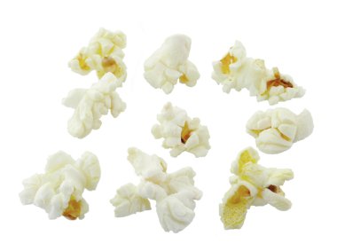 Beyaz arka plan üzerinde izole pop corn