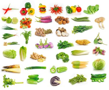 Vegetables collection isolated on white background clipart