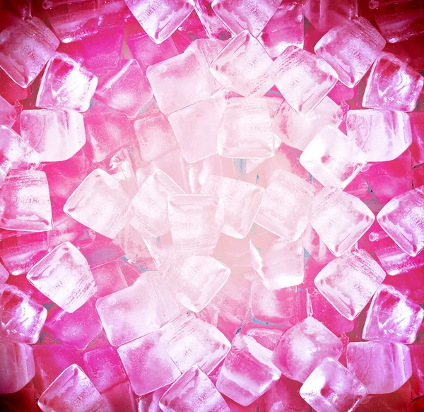 Background with ice cubes in red light — Stock Photo, Image