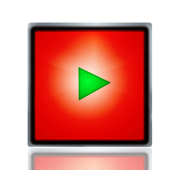 Play sign icon button — Stock Photo, Image