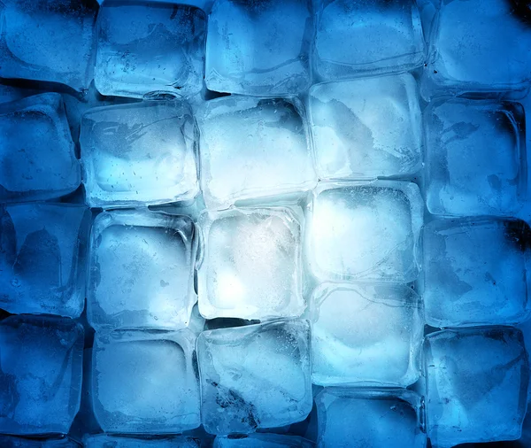 Background of blue ice cubes Stock Photo