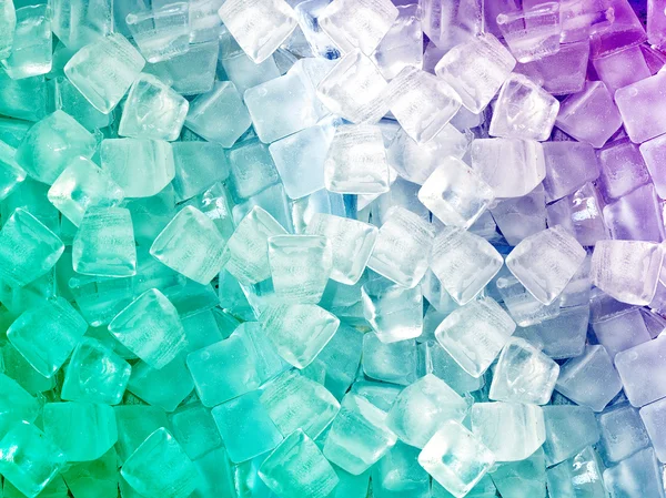 Green Purple ice cubes — Stock Photo, Image