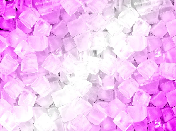 Cubetti di ghiaccio bianco rosa — Foto Stock