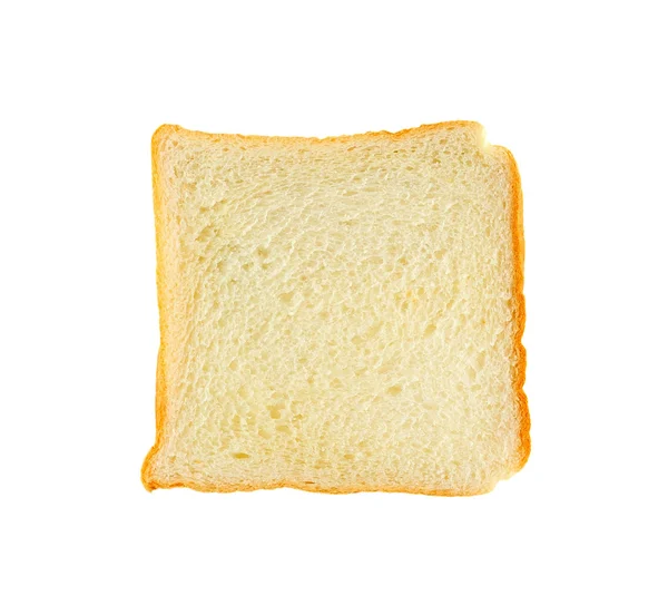 Elszigetelt fehér kenyér szelet — Stock Fotó