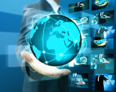 Dünya .technology kavramı holding iş adamı