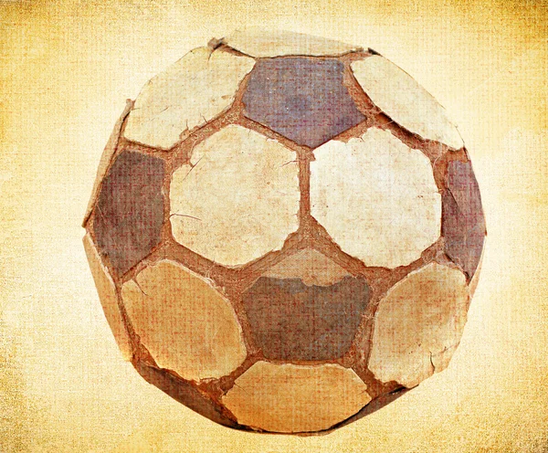 Vieux ballon de football — Photo