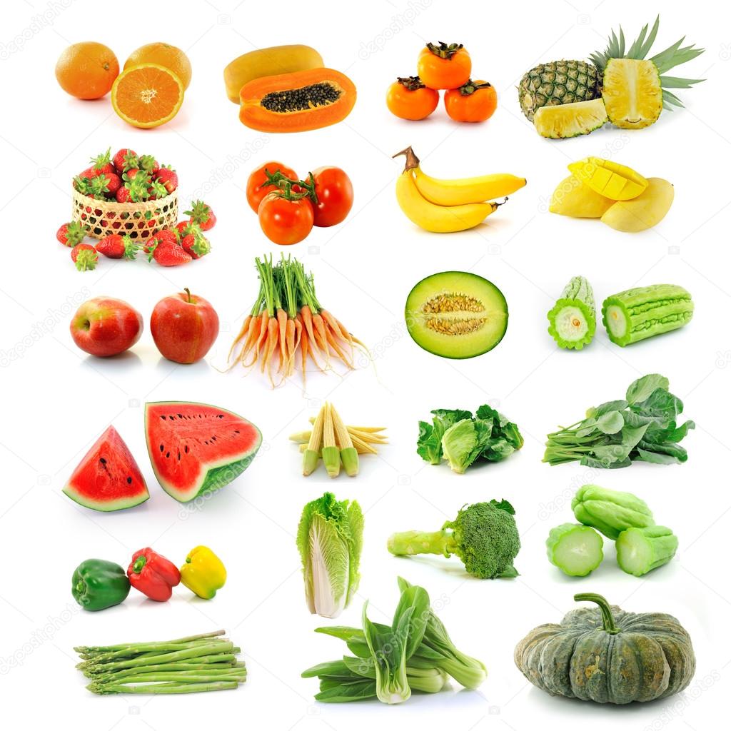 Fruits vegetables. With beta carotene.