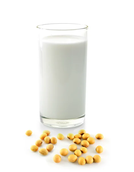 Milk with soy beans — Stock Photo, Image