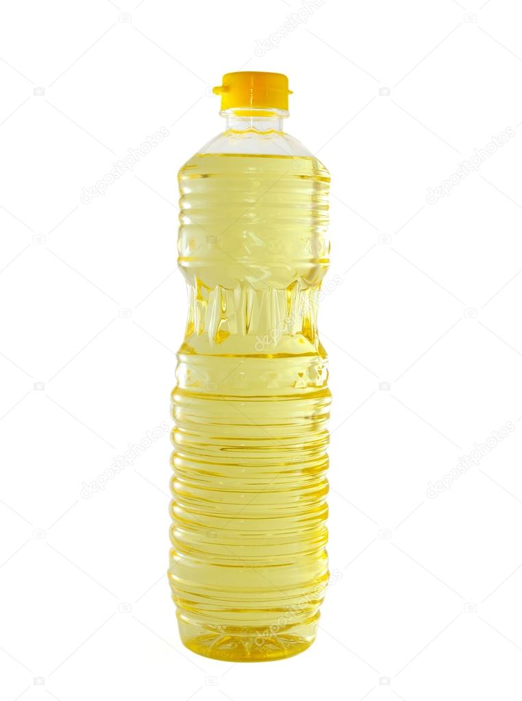 Vegetable oil in a plastic bottle