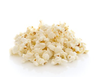 Beyaz arka plan üzerinde izole pop corn