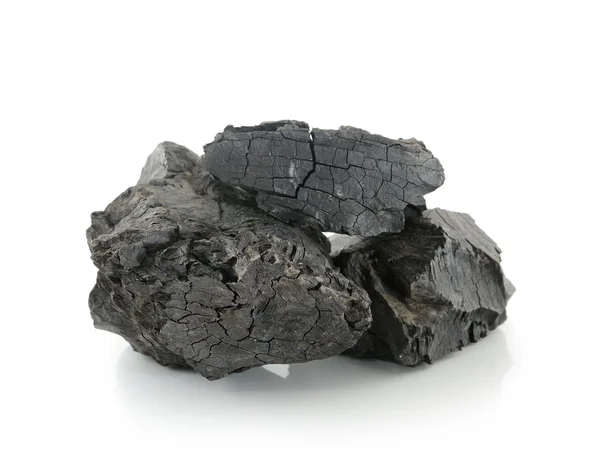 Coal on white background — Stock Photo, Image