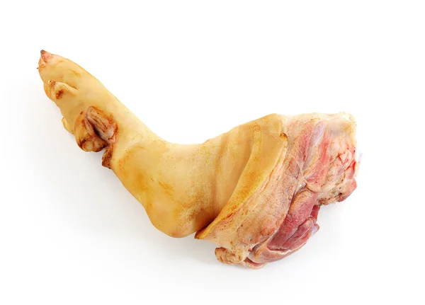 흰색 배경에 고립 된 돼지 다리 — 스톡 사진