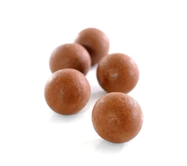 Chocolate ball on white background — Stock Photo, Image