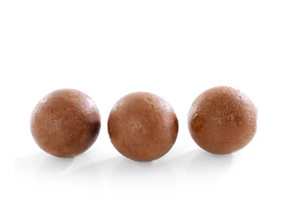 Chocolate ball on white background — Stock Photo, Image