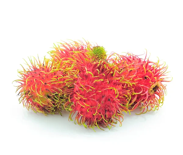 Rambutan em fundo branco — Fotografia de Stock