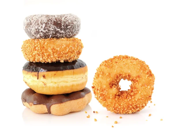 Donuts aislados sobre fondo blanco — Foto de Stock