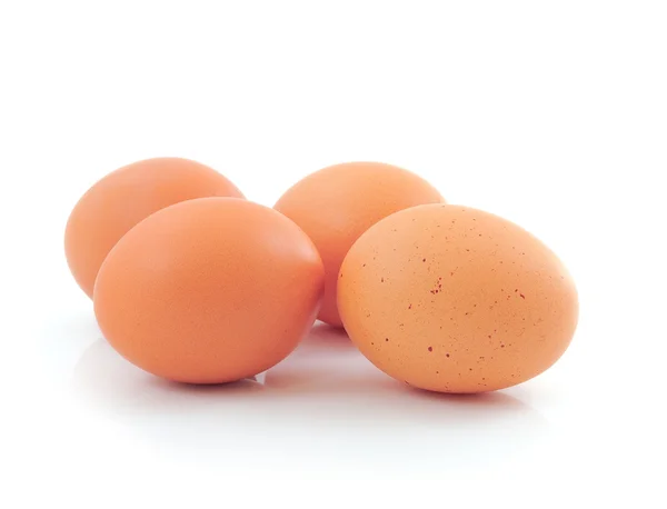 Eier auf weißem Hintergrund — Stockfoto