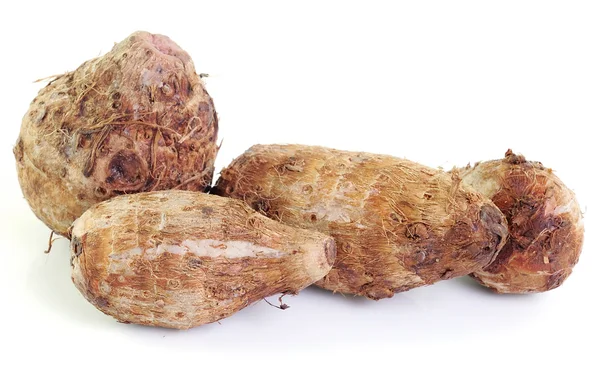 Group of taro roots on white background — Stock Photo, Image