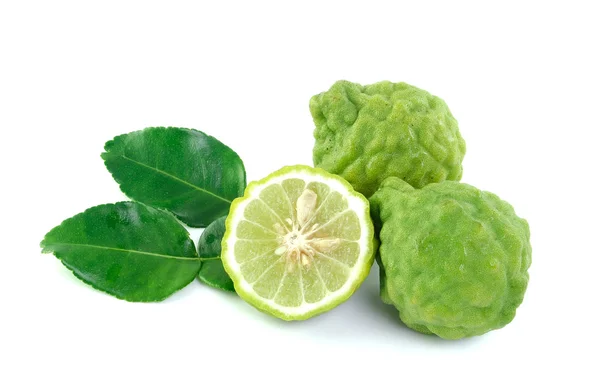 Kaffir lime on white background — Stock Photo, Image