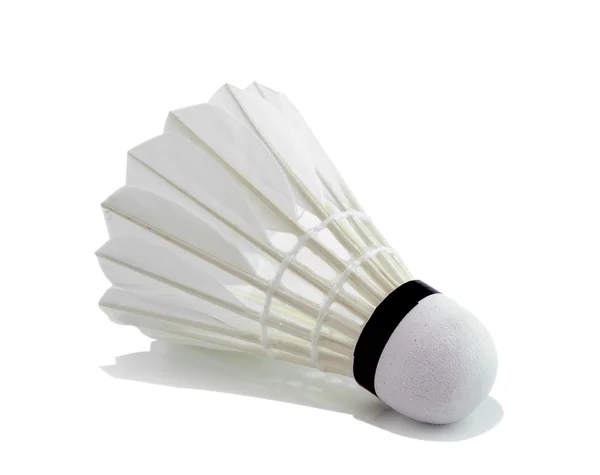 Badminton sur fond blanc — Photo