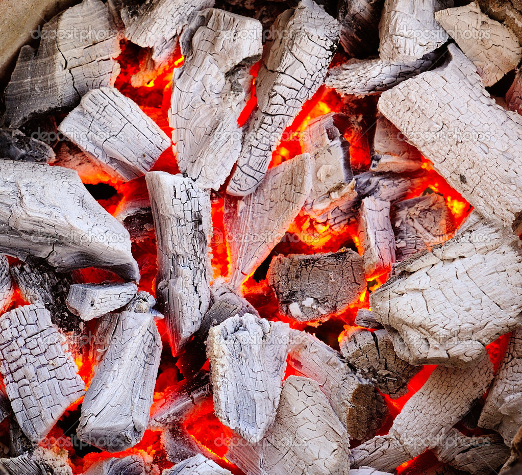 Burning charcoal — Stock Photo © sommaill 33206267