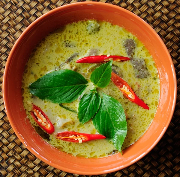 Curry de porc vert, cuisine thaïlandaise — Photo