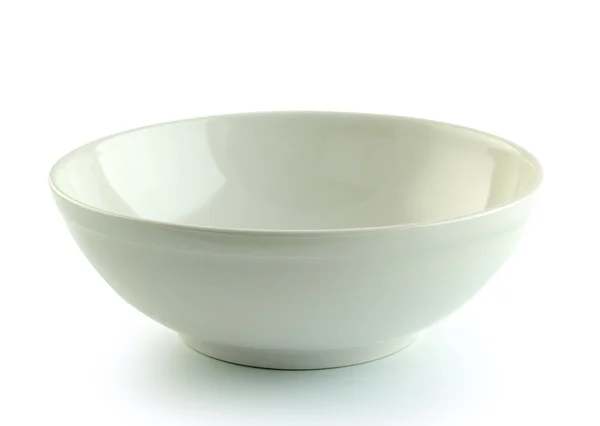 White ceramic bowl on white background — Stock Photo, Image