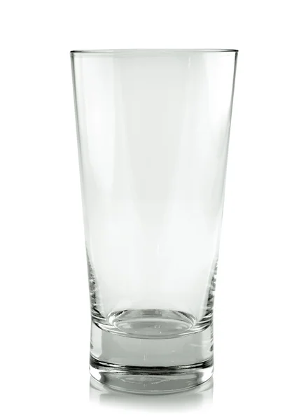 Leeg glas. geïsoleerd op een witte achtergrond — Stockfoto