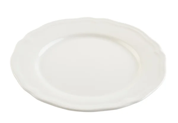 White plate on white background — Stock Photo, Image