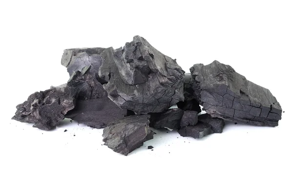 Coal on white background — Stock Photo, Image