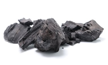 Coal on white background clipart