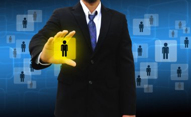 İş adamı Doğru kişiyi seçiyor