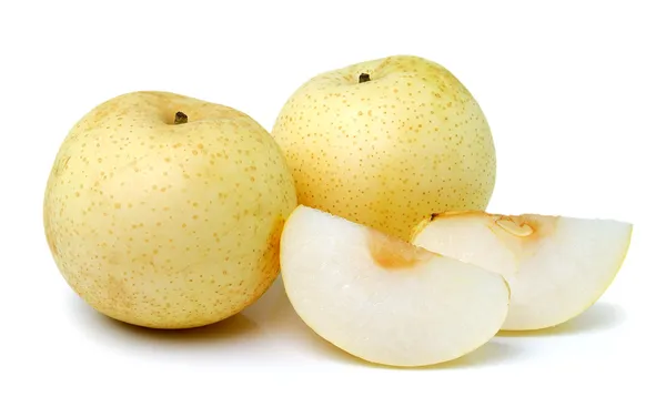 Snow pear on white background — Stock Photo, Image