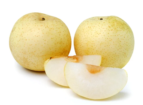 Snow pear on white background — Stock Photo, Image