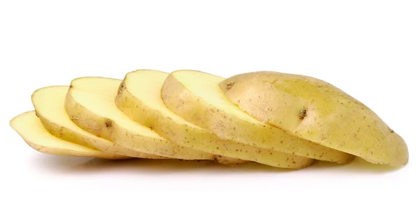 Картофель ломтик изолирован на белом фоне — стоковое фото