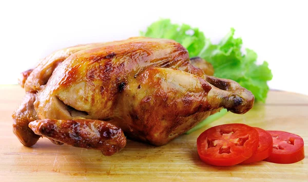 Gebratenes Huhn und Gemüse — Stockfoto