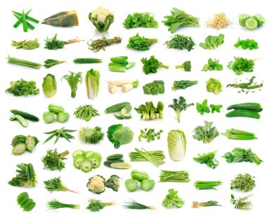 Vegetables collection isolated on white background clipart