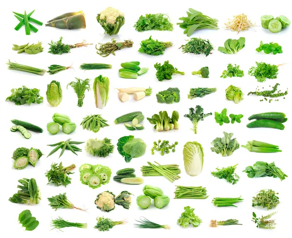 Vegetables collection isolated on white background — Stock Image Vegetables collection isolated on white background Stock Photo